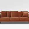 acheter Canapé 3,5 places velours 450/68 BRIQUE Lucey - 240x96x89cm - FRANCE CANAPÉ ®