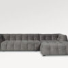 acheter Canapé d'angle méridienne velours 350/03 LIGHT GREY Marly - 292x170/105x68cm - FRANCE CANAPÉ ®