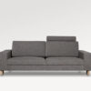 acheter Canapé 3 places tissu texturé 6 (j7bt) grey Monte-Carlo 90 - 220x102x78cm - FRANCE CANAPÉ ®