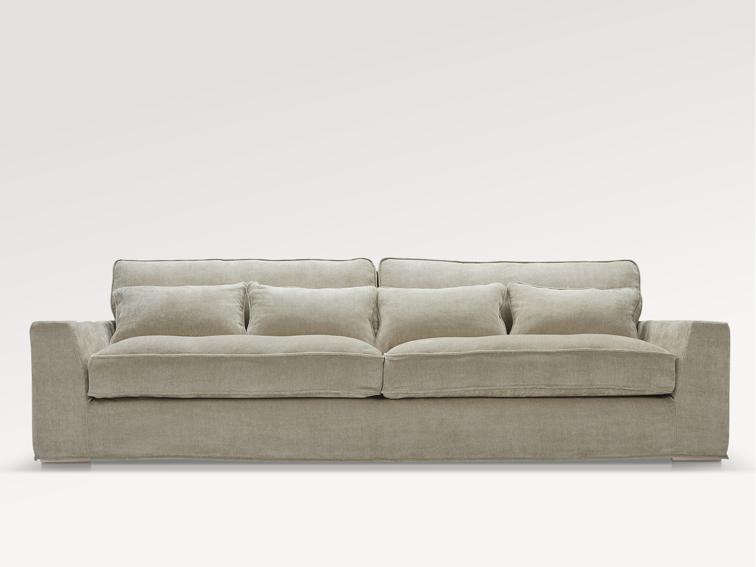 acheter Canapé 4 places tissu texturé 2 (O2101-345627) grey-beige  Odeon - 271x126x80cm - FRANCE CANAPÉ ®