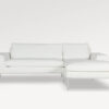 acheter Canapé d'angle cuir 2 white Opera - 240x90/150x78cm - FRANCE CANAPÉ ®