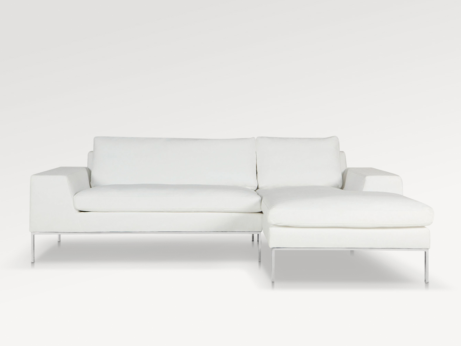 acheter Canapé d'angle cuir 2 white Opera - 240x90/150x78cm - FRANCE CANAPÉ ®