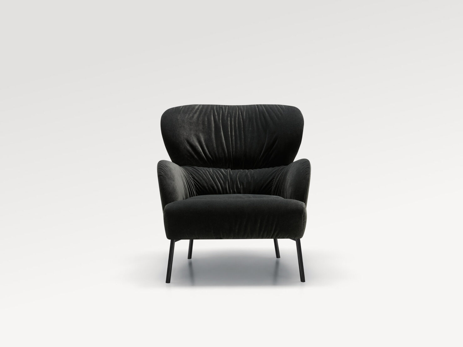 acheter Fauteuil velours 6 antracite Rouen - 79x86x92cm - FRANCE CANAPÉ ®