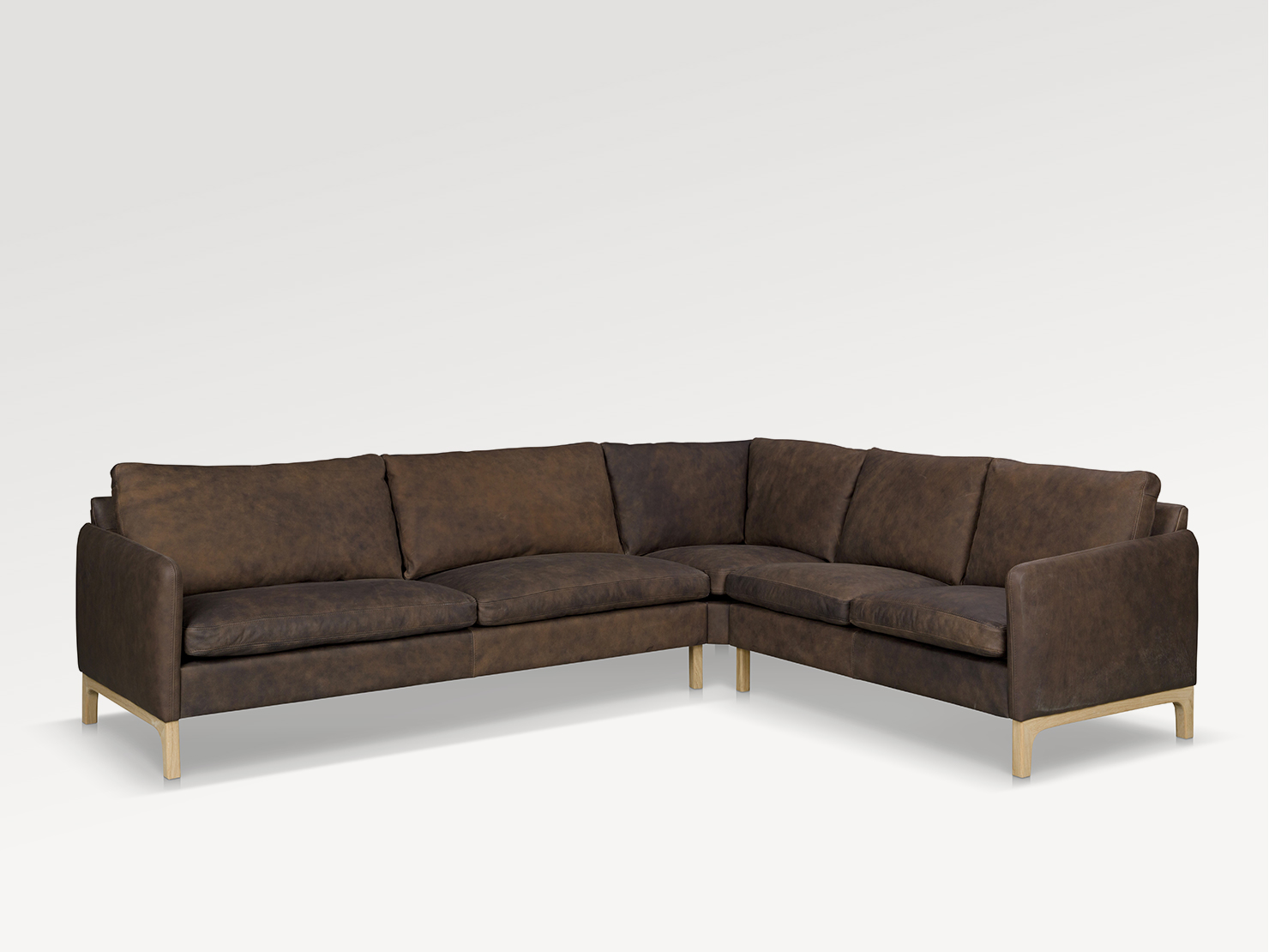 acheter Canapé d'angle cuir 90/ DARK BROWN SABLONS - 248x248x81cm - FRANCE CANAPÉ ®