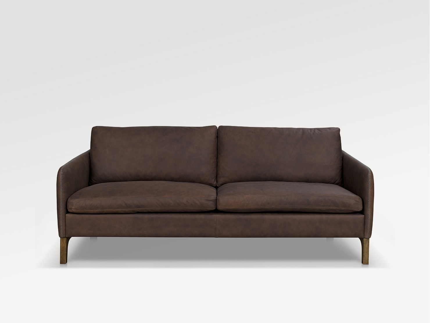 acheter Canapé 3 places cuir 90/ DARK BROWN SABLONS - 205x87x81cm - FRANCE CANAPÉ ®