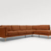 acheter Canapé angle tissu texturé 3 (4212) orange Saint-Tropez - 281/218x98x80cm - FRANCE CANAPÉ ®