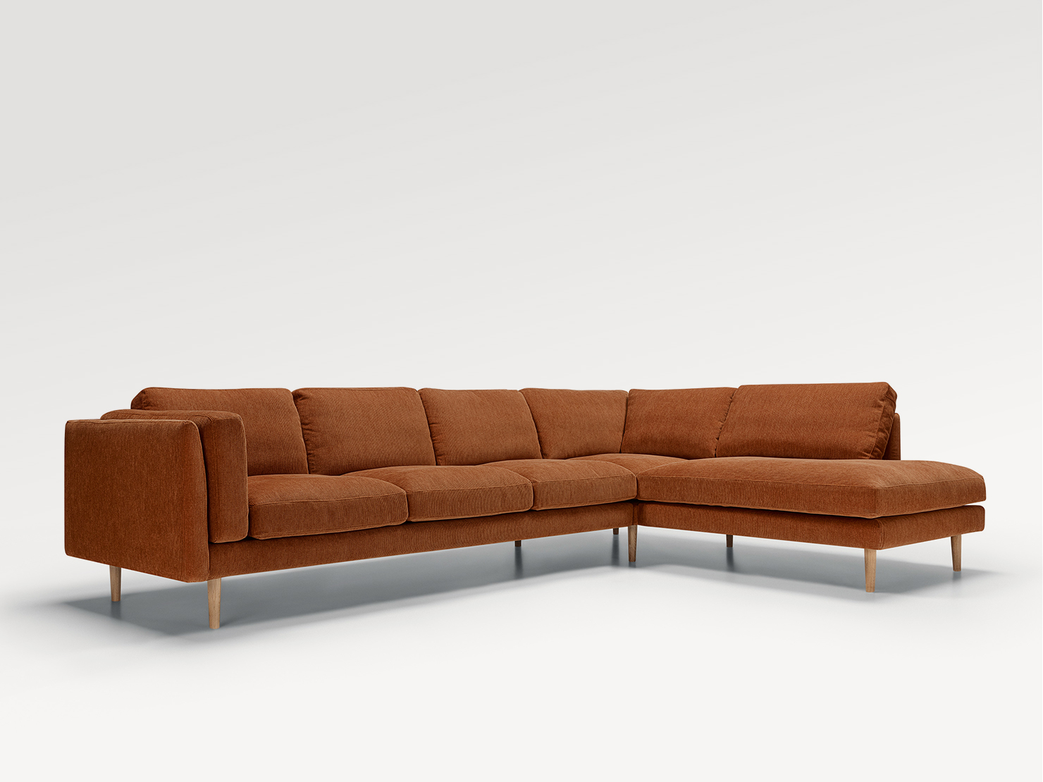 acheter Canapé angle tissu texturé 3 (4212) orange Saint-Tropez - 281/218x98x80cm - FRANCE CANAPÉ ®