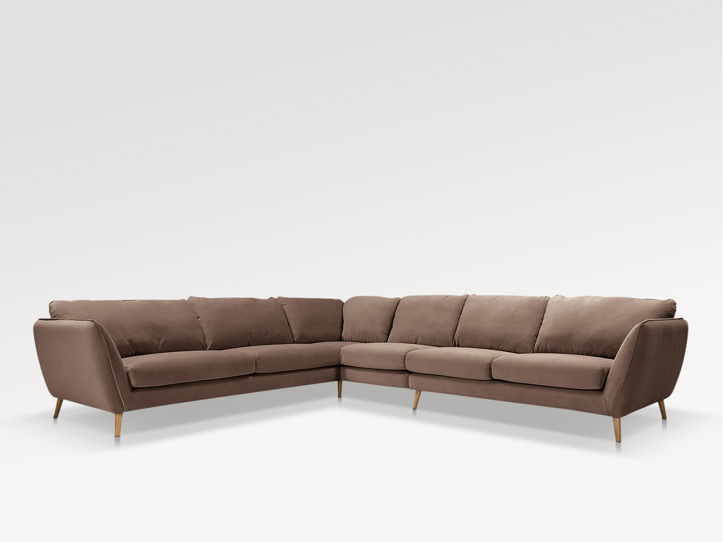 acheter Canapé d'angle velours 23 fango Suffren - 324x284/102x85cm - FRANCE CANAPÉ ®