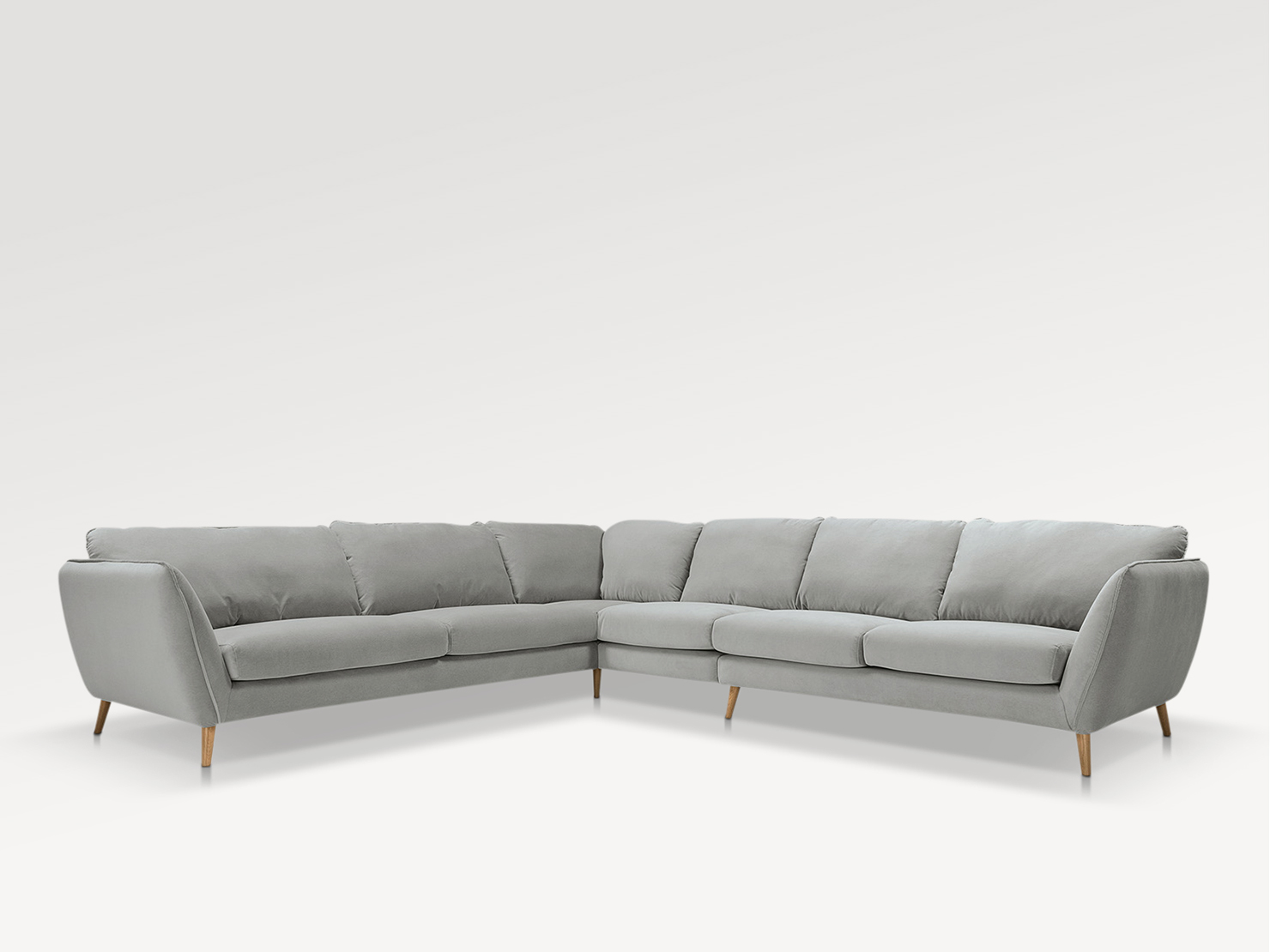 acheter Canapé d'angle velours 4 l.grey Suffren - 324x284/102x85cm - FRANCE CANAPÉ ®