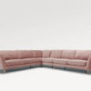 acheter Canapé d'angle tissu uni 2990 powder pink Suffren - 324x284/102x85cm - FRANCE CANAPÉ ®