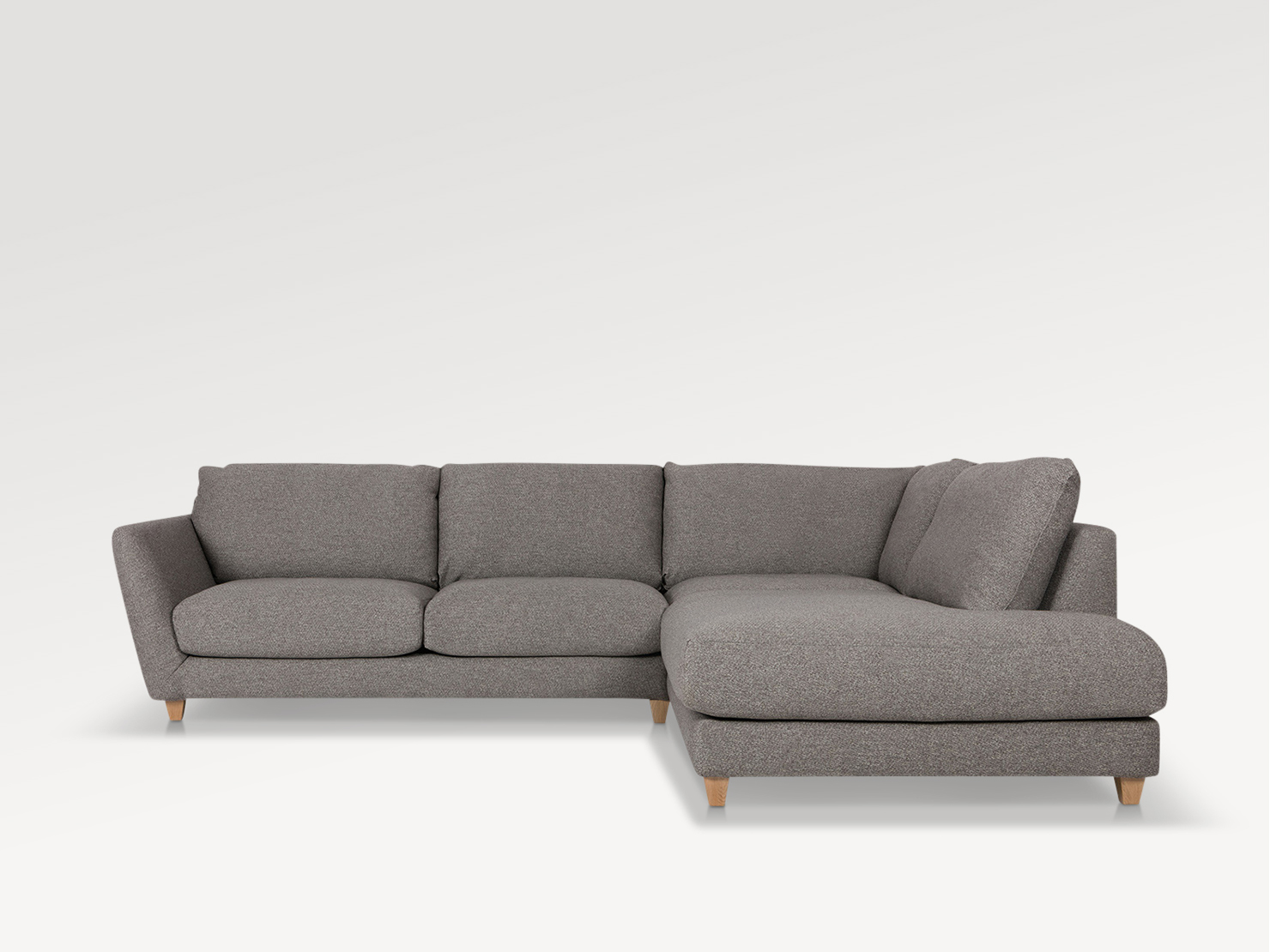 acheter Canapé d'angle tissu texturé 7 (38v4) grey-beige Vincennes - 298x230x81cm - FRANCE CANAPÉ ®
