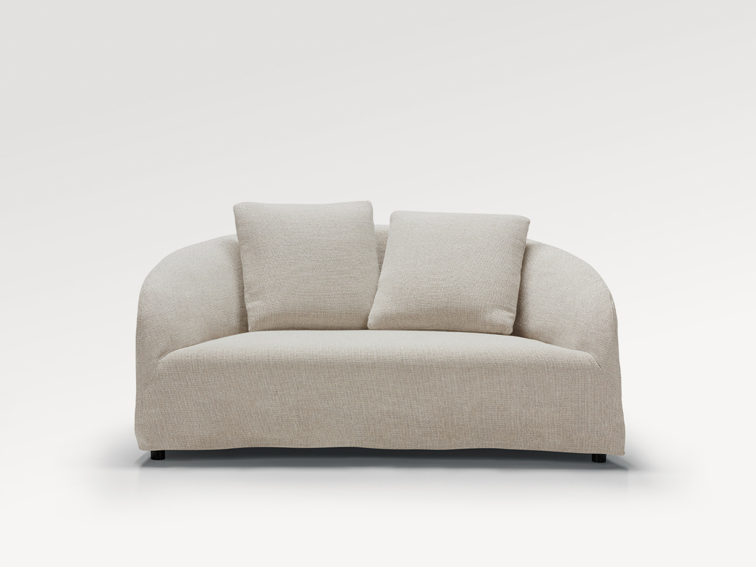 acheter Canapé 2 places outdoor tissu texturé blanc Bonifacio - 160x98x81cm - FRANCE CANAPÉ ®