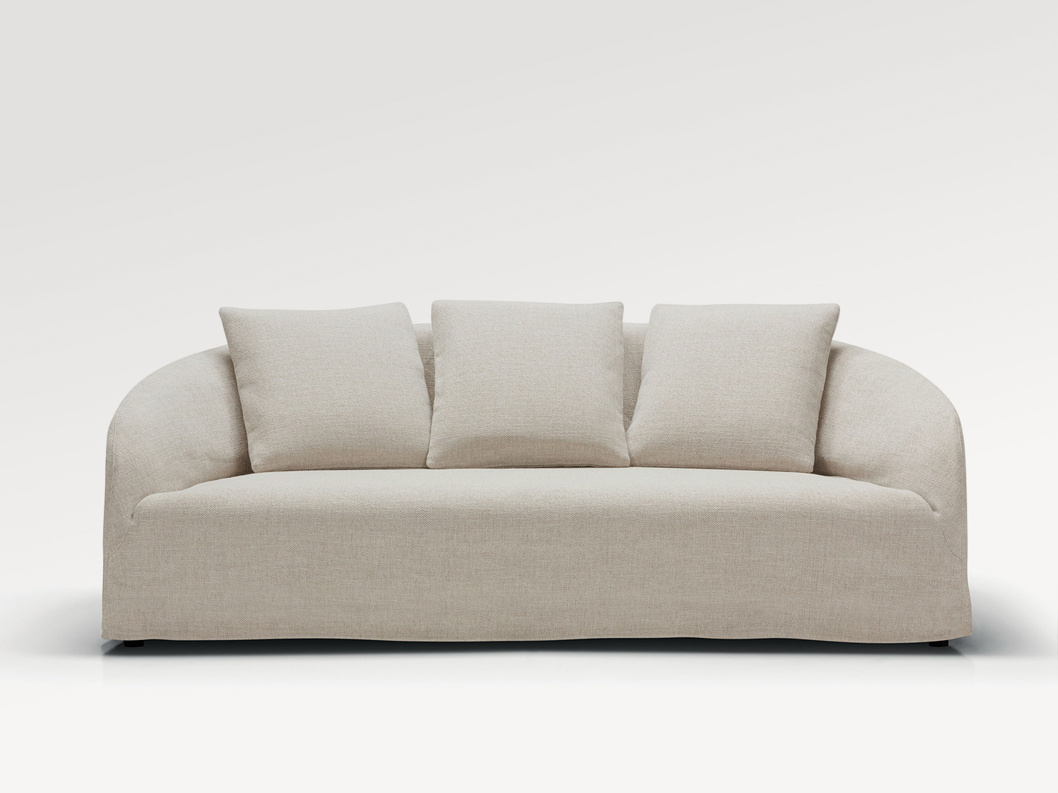 acheter Canapé 3 places outdoor tissu texturé blanc Bonifacio - 210x98x81cm - FRANCE CANAPÉ ®
