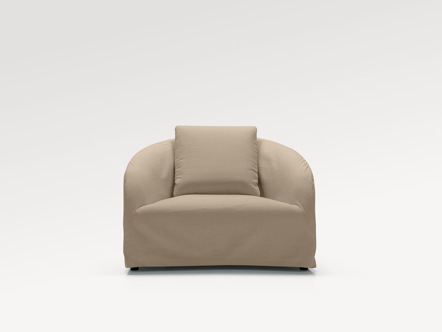 acheter Fauteuil outdoor  tissu uni beige Bonifacio - 108x95x81cm - FRANCE CANAPÉ ®