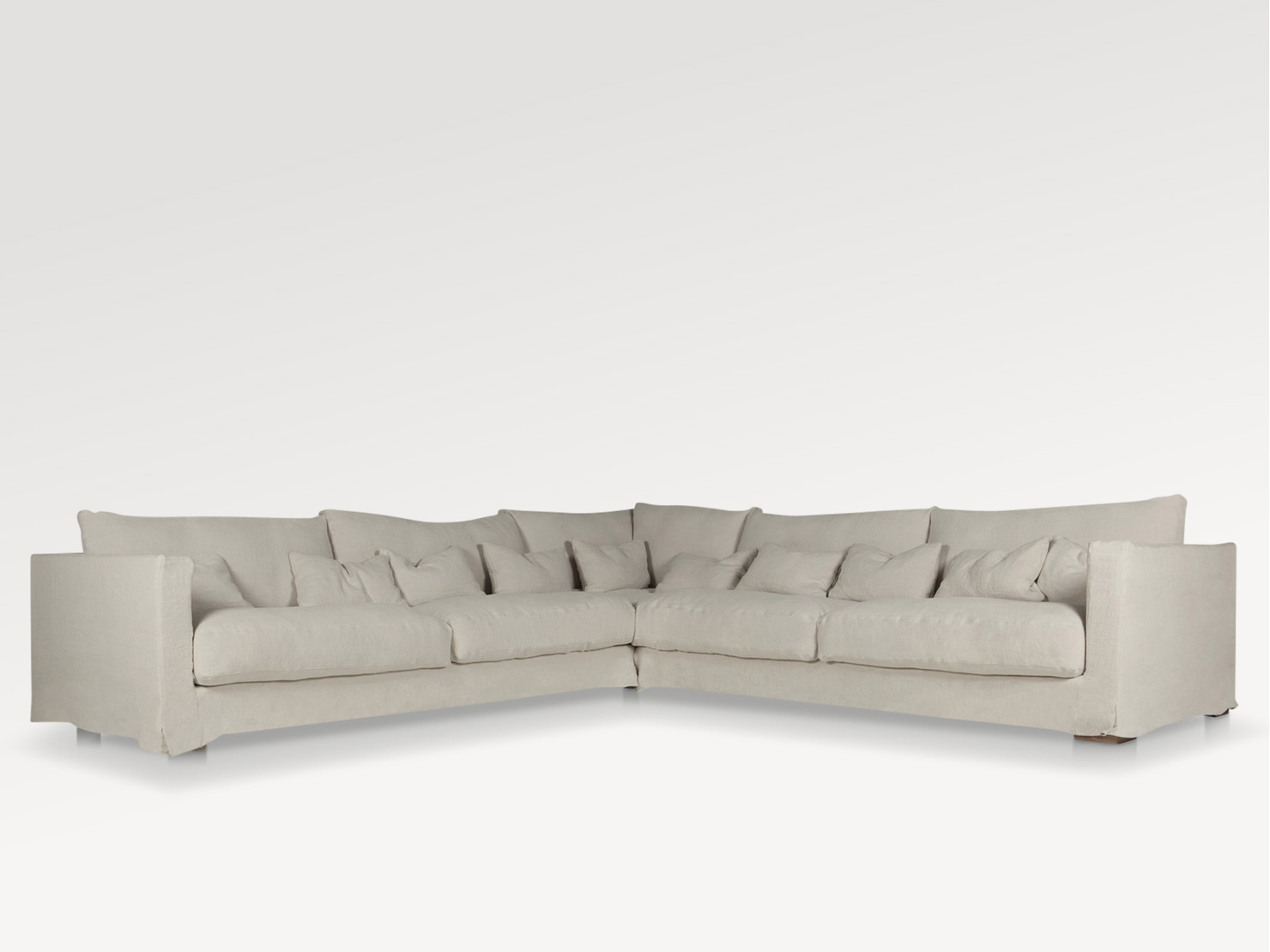 acheter Canapé d'angle tissu uni 1 (23) natur Belle ile - 239x331x85cm - FRANCE CANAPÉ ®