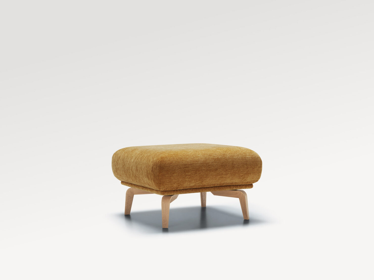acheter Pouf tissu uni 4 (p322-4600-204) mustard MÉDAN - 75x75x45cm - FRANCE CANAPÉ ®