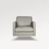 acheter Fauteuil cuir grey Menton - 81x92x82cm - FRANCE CANAPÉ ®