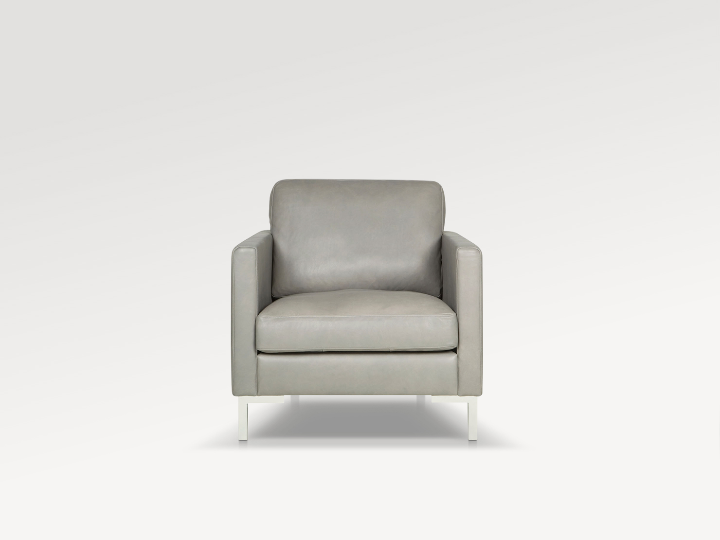 acheter Fauteuil cuir grey Menton - 81x92x82cm - FRANCE CANAPÉ ®