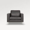 acheter Fauteuil cuir black Menton - 81x92x82cm - FRANCE CANAPÉ ®