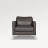 acheter Fauteuil cuir black Menton - 81x92x82cm - FRANCE CANAPÉ ®