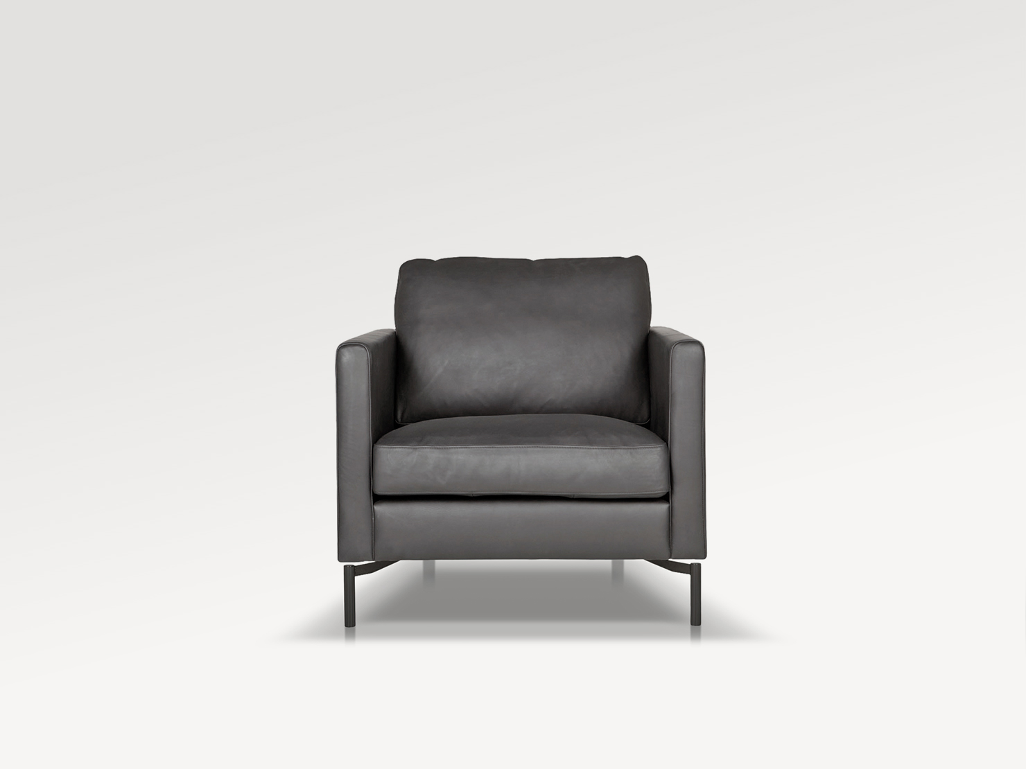 acheter Fauteuil cuir black Menton - 81x92x82cm - FRANCE CANAPÉ ®
