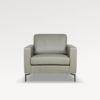 acheter Fauteuil cuir grey Monte-Carlo 70 - 110x102x78cm - FRANCE CANAPÉ ®