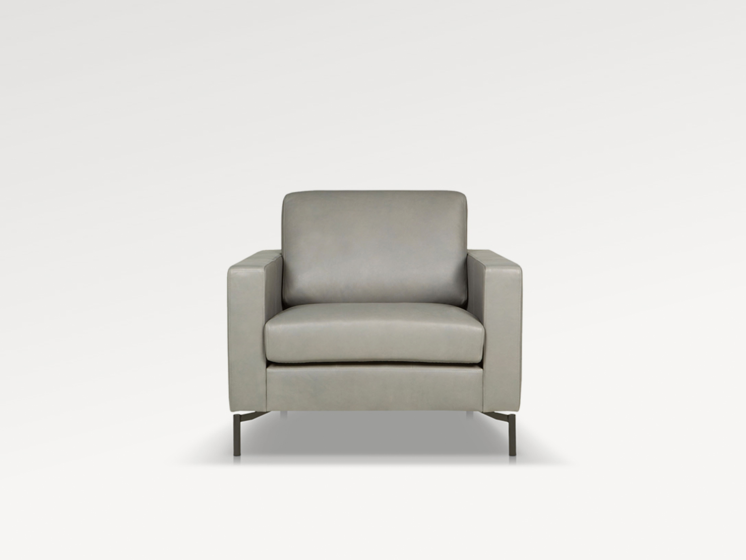 acheter Fauteuil cuir grey Monte-Carlo 70 - 110x102x78cm - FRANCE CANAPÉ ®