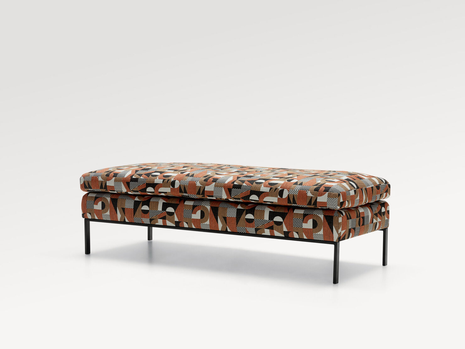 acheter Pouf tissu texturé Burnt Orange Opera - 150x60x41cm - FRANCE CANAPÉ ®