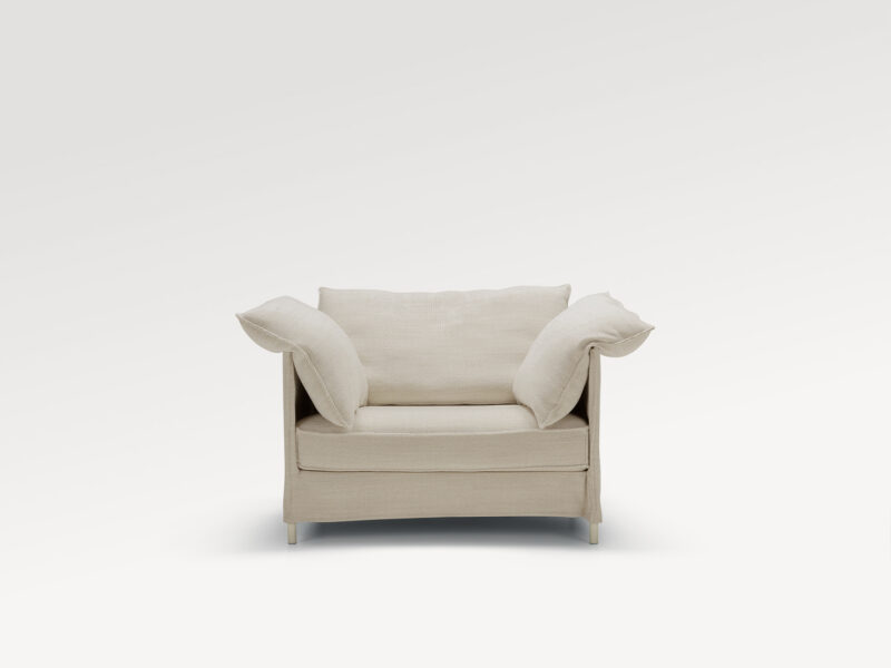 acheter Fauteuil outdoor tissu texturé blanc Porto-Vecchio - 105x80x90cm - FRANCE CANAPÉ ®