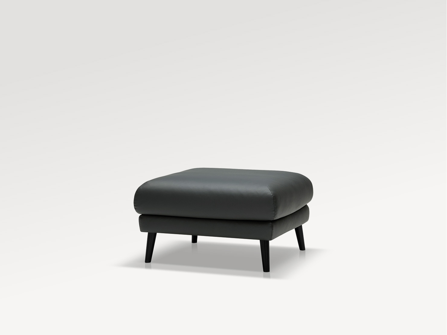 acheter Pouf cuir 6 black Annecy - 70x70x43cm - FRANCE CANAPÉ ®