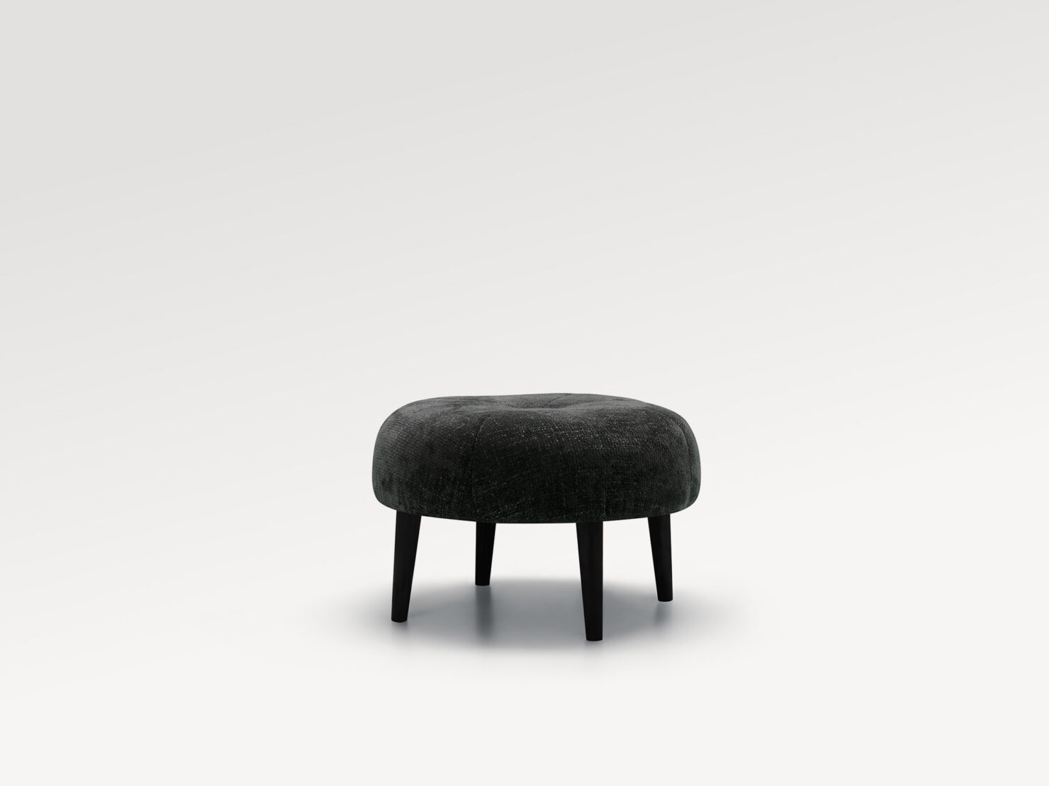 acheter Pouf tissu chenille 9 midnight blue Rouen - ø 62cm - FRANCE CANAPÉ ®