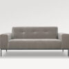 acheter Canapé 2 places velours gris Viennay - 184x93x77/43cm - FRANCE CANAPÉ ®