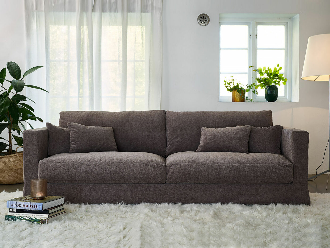 acheter Canapé 3 places tissu chenille 1 (0817-324032) brown Belle ile - 236x110x85cm - FRANCE CANAPÉ ®