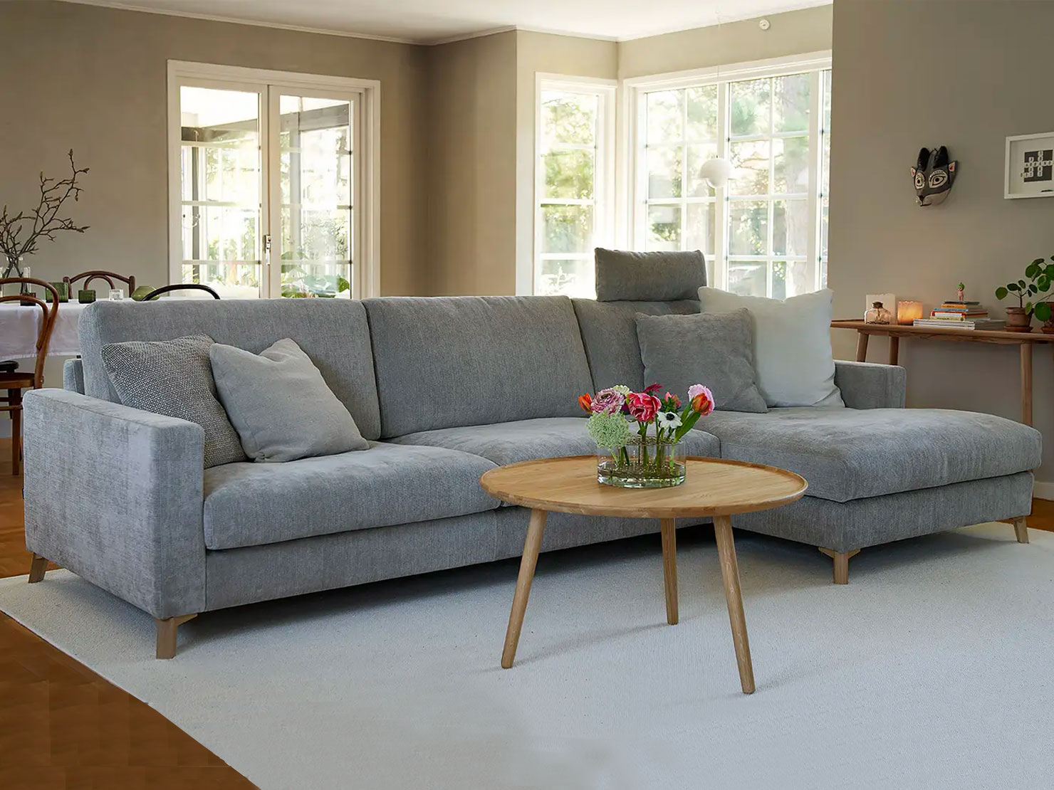 acheter Canapé d'angle tissu texturé 7 (j7u7) l.blue Monte-Carlo 90 - 310x155cm - FRANCE CANAPÉ ®