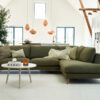 acheter Canapé d'angle tissu texturé 6 (XE6E6) olive brown Suffren - 317x158/102x85cm - FRANCE CANAPÉ ®