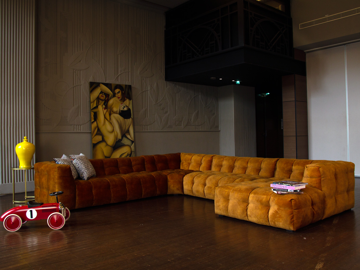 acheter Canapé grand angle velours 350/22 RUST Marly - 294/378x105x68cm - FRANCE CANAPÉ ®