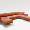 acheter Canapé modulable tissu uni 3644 coral Saint-paul - 263x263x87cm - FRANCE CANAPÉ ®