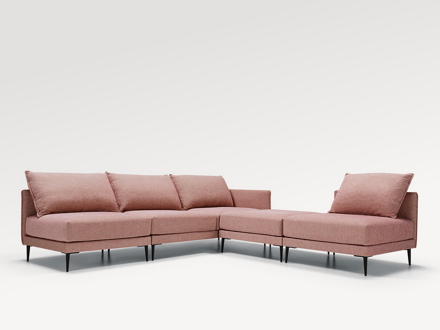 acheter Canapé modulable tissu chenille 8 dusty pink Saint-paul - 344x172x87cm - FRANCE CANAPÉ ®