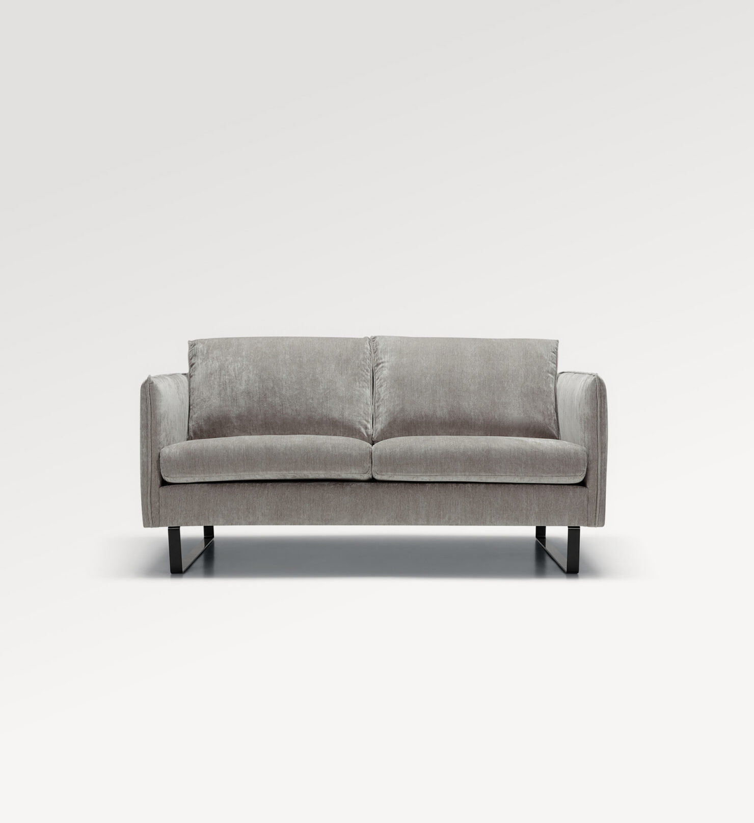 acheter Canapé 2 places tissu uni gris Sleek - 162x92x80cm - FRANCE CANAPÉ ®