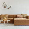 acheter Canapé d'angle velours marron Nappéa - 268x70x162cm - FRANCE CANAPÉ ®