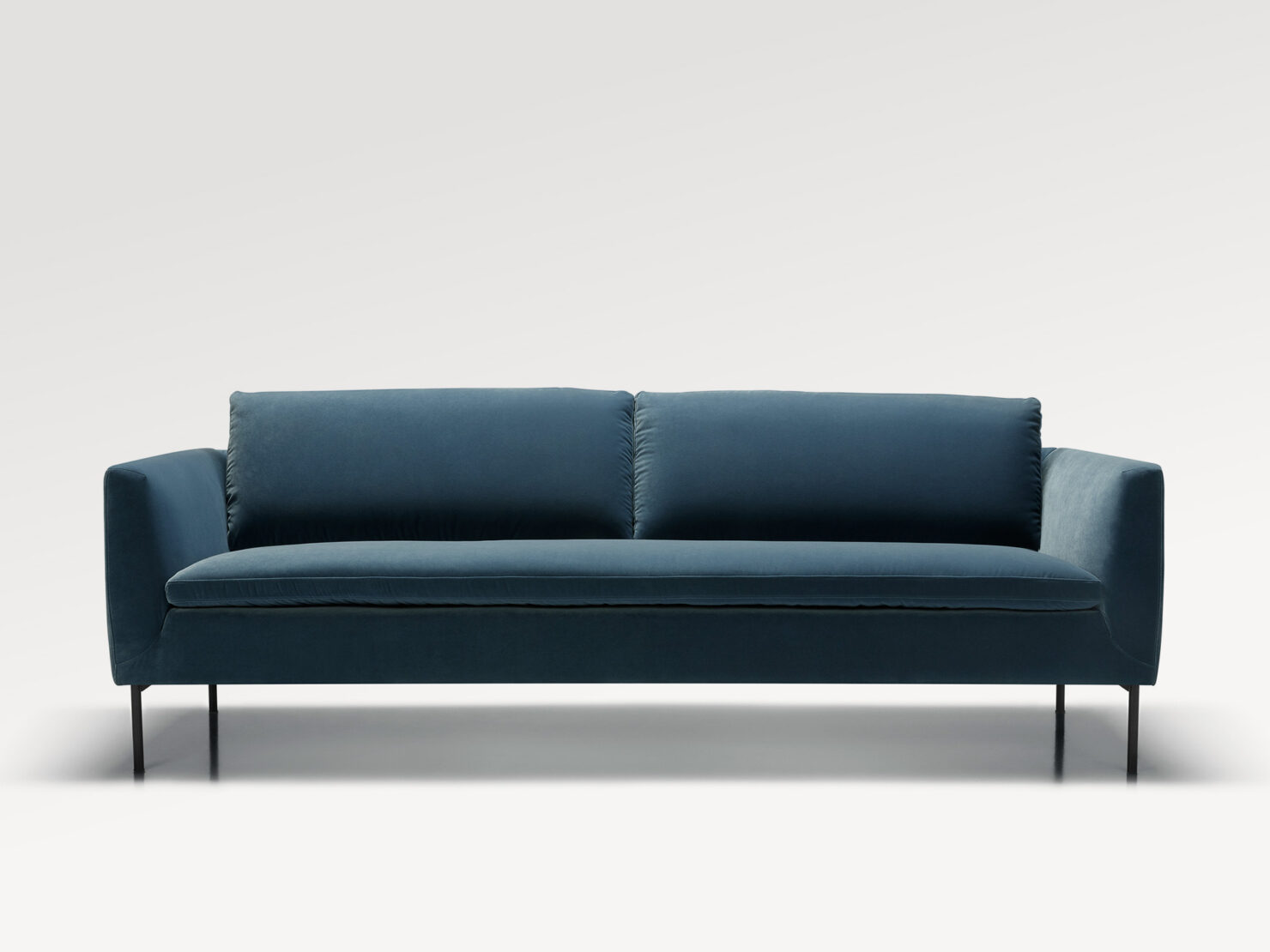 acheter Canapé 3 places velours bleu Courchevel - 230x90x78cm - FRANCE CANAPÉ ®