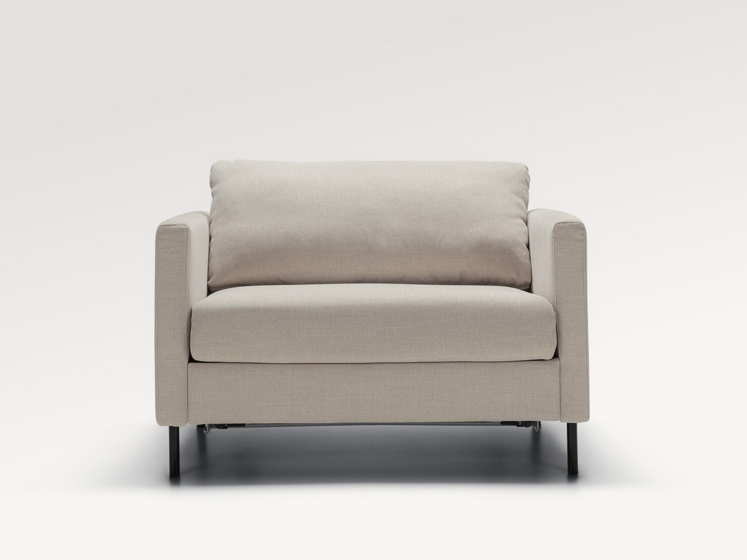 acheter Petit canapé convertible tissu uni blanc Flexi - 122x99x88cm - FRANCE CANAPÉ ®