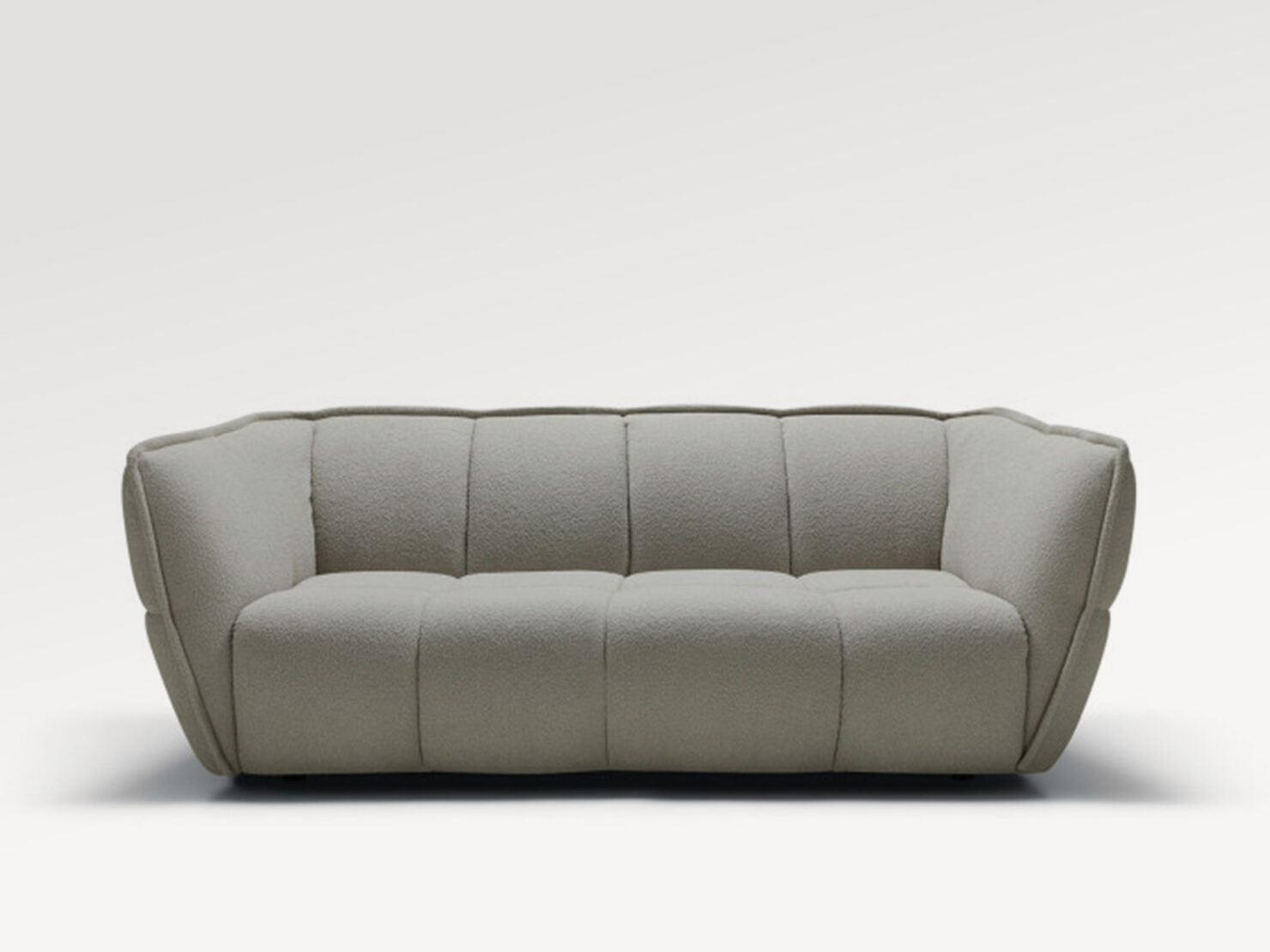 acheter Canapé 2 places tissu bouclette gris Elydic - 200x104x78cm - FRANCE CANAPÉ ®