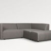 acheter Canapé modulable tissu texturé gris Ada - 241x151x73 | 120x55x42cm - FRANCE CANAPÉ ®
