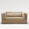 acheter Canapé 2 places velours beige Snug - 188x109x83cm - FRANCE CANAPÉ ®