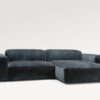acheter Canapé d'angle tissu uni bleu Tertre - 294x168/109x70cm - FRANCE CANAPÉ ®