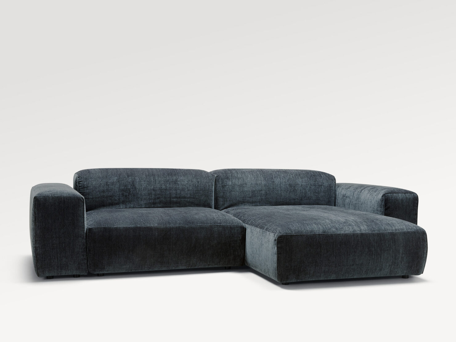 acheter Canapé d'angle tissu uni bleu Tertre - 294x168/109x70cm - FRANCE CANAPÉ ®