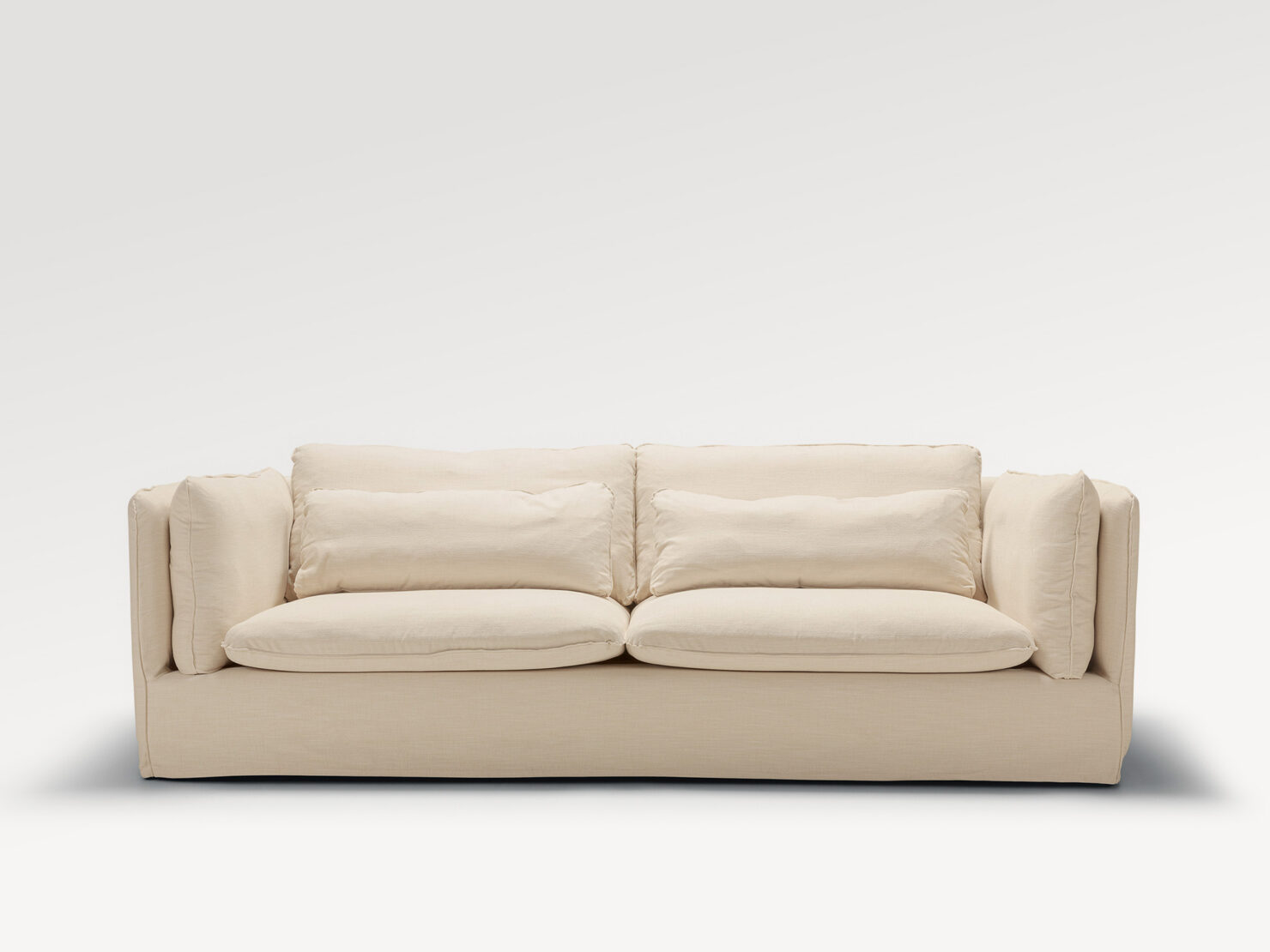 acheter Canapé 3.5 places tissu uni blanc Snug - 260x109x83cm - FRANCE CANAPÉ ®