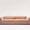 acheter Canapé 3.5 places tissu chenille rose-poudre Tertre - 294x109x70cm - FRANCE CANAPÉ ®
