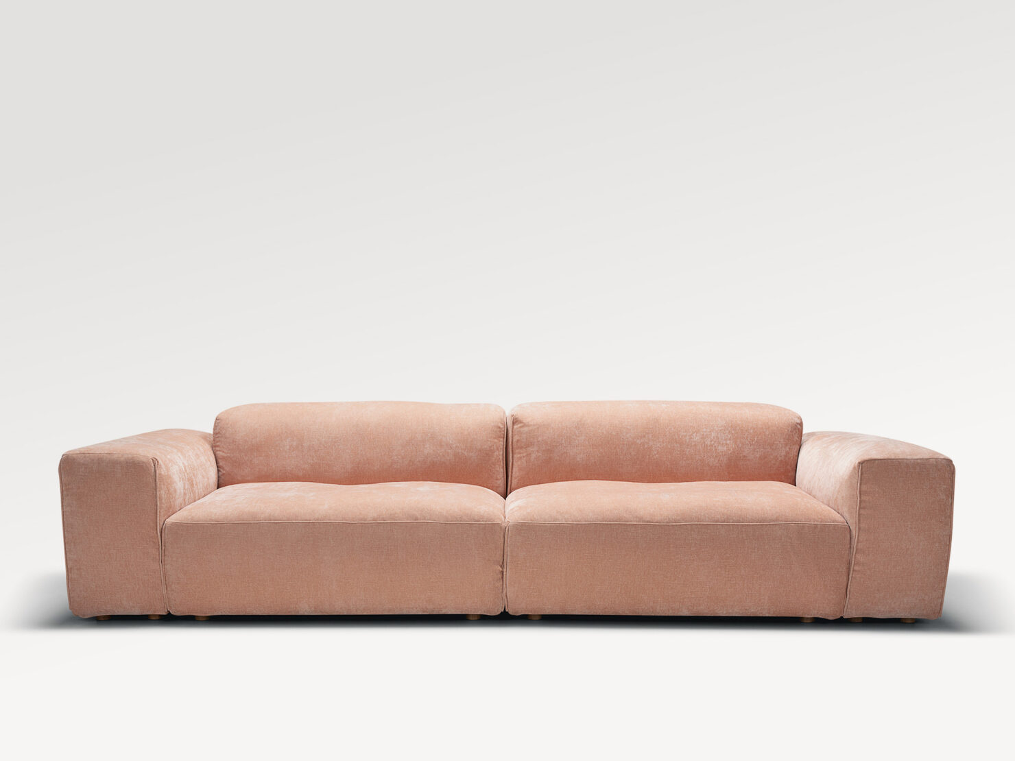 acheter Canapé 3.5 places tissu chenille rose-poudre Tertre - 294x109x70cm - FRANCE CANAPÉ ®